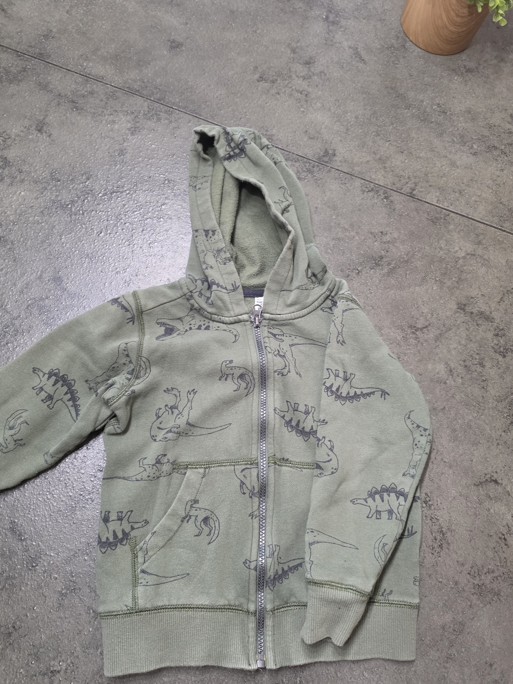 Carter's Olive Green Dinosaur Zip Hoodie